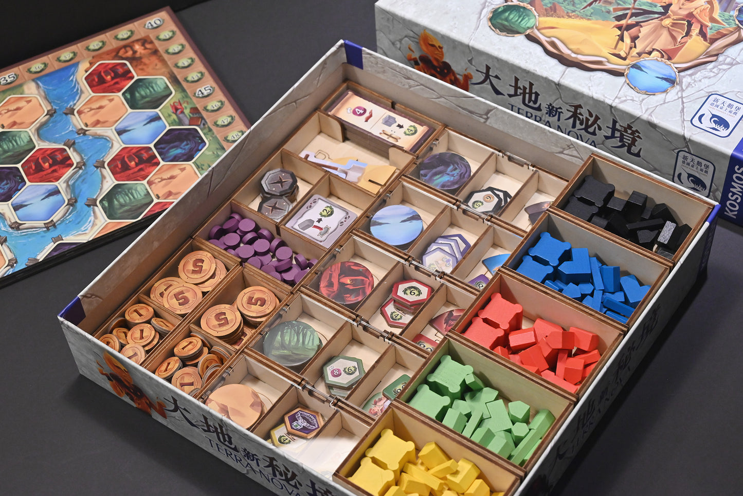 大地新秘境 桌遊收納盒 Terra Nova board game insert 烏鴉盒子