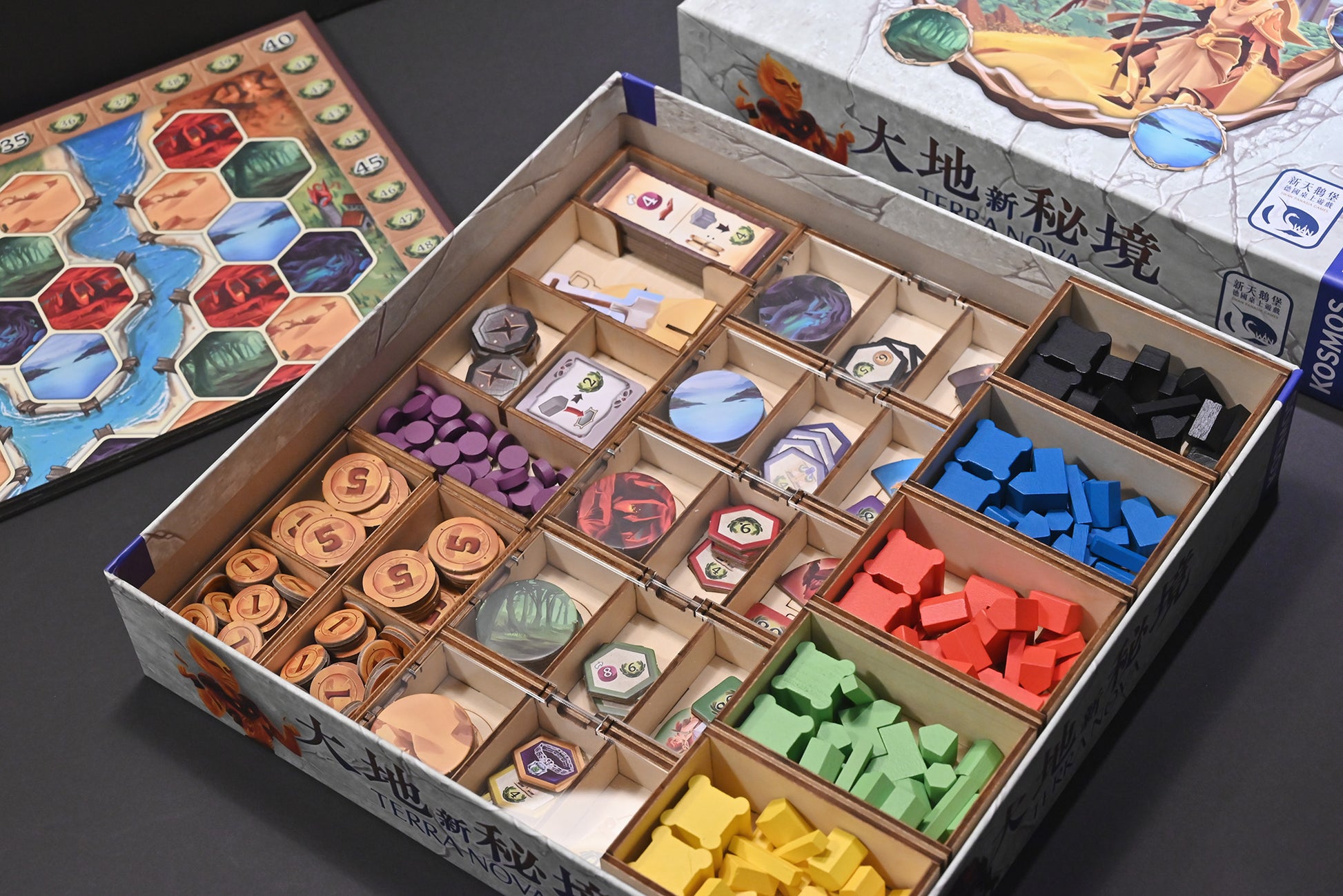 大地新秘境 桌遊收納盒 Terra Nova board game insert 烏鴉盒子