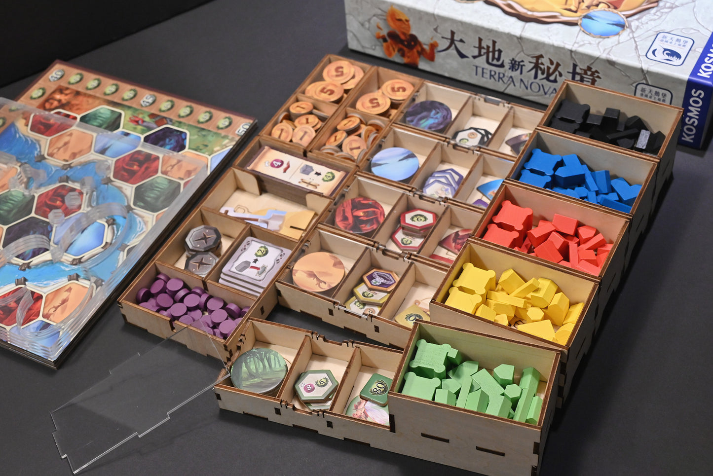 大地新秘境 桌遊收納盒 Terra Nova board game insert 烏鴉盒子