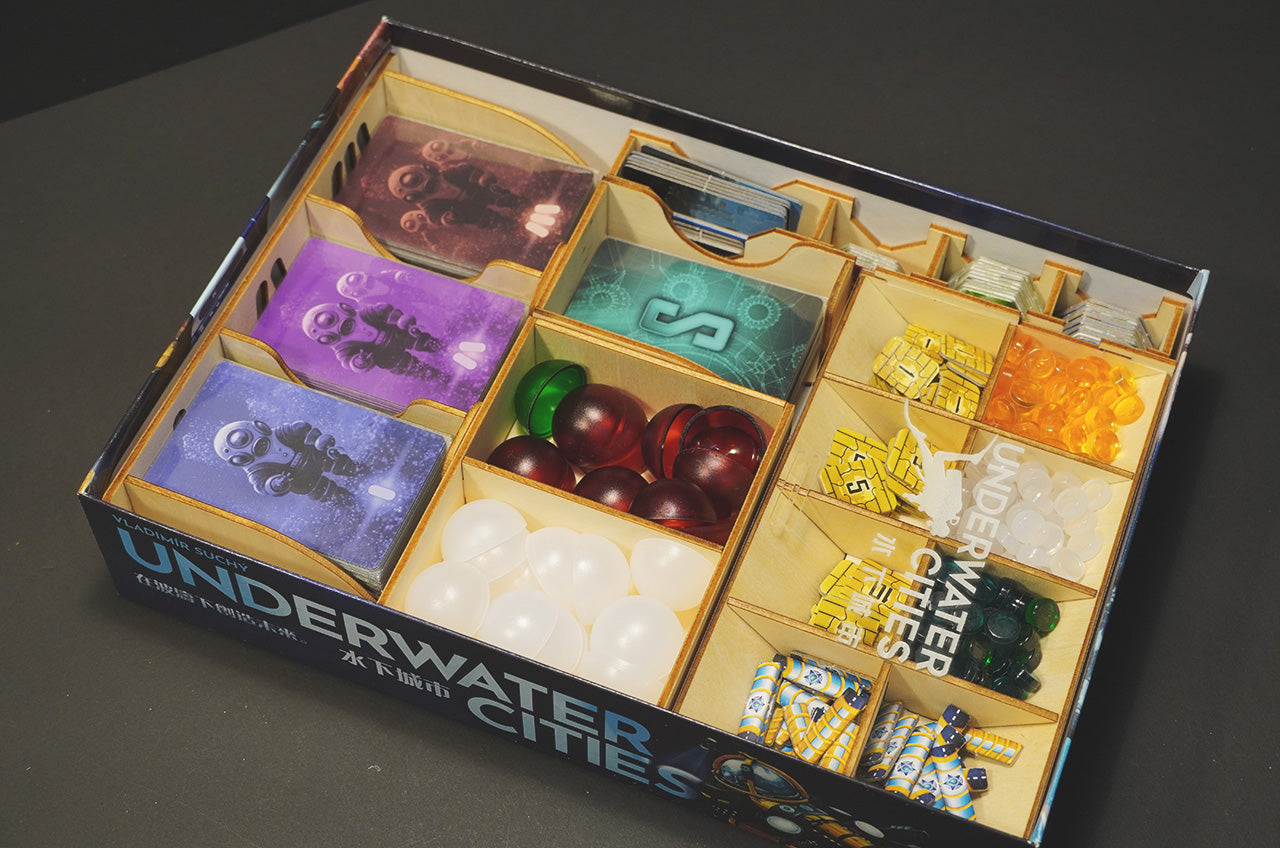 水下城市 Underwater Cities 烏鴉盒子木質桌遊收納盒