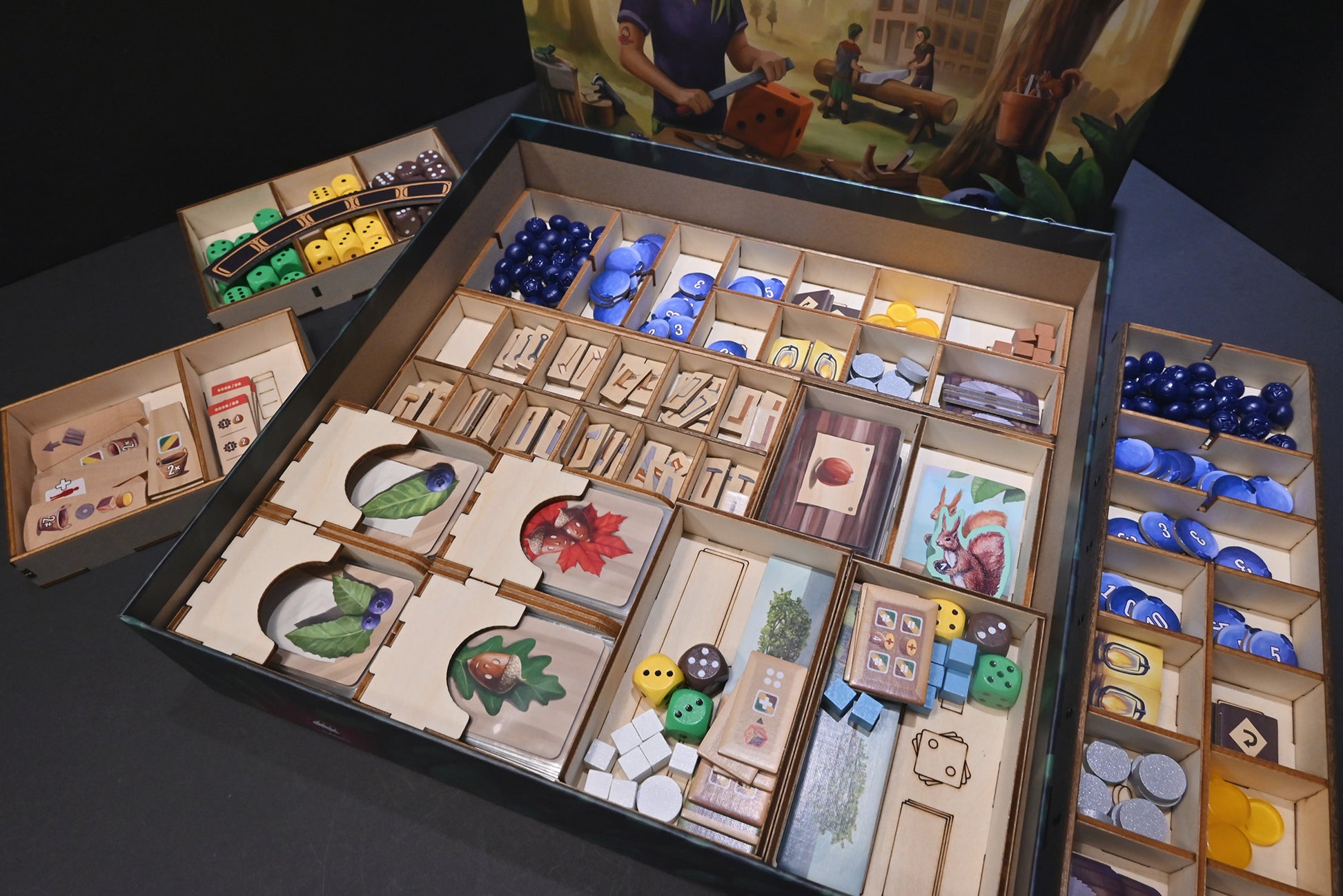 木心匠藝 桌遊收納盒 Woodcraft board game insert 烏鴉盒子桌遊收納